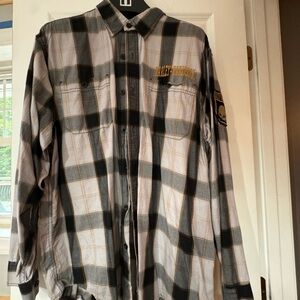Harley Davidson men’s XL plaid mechanic shirt